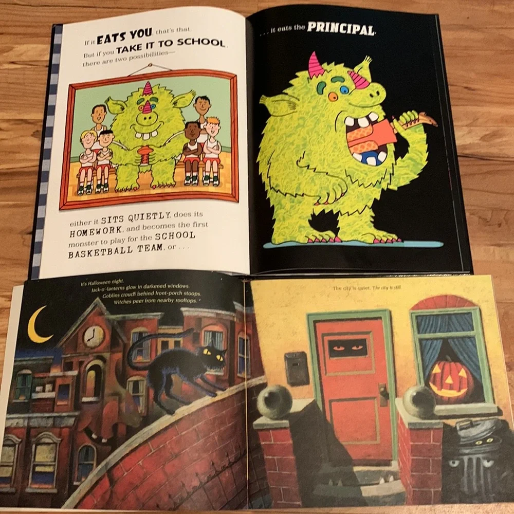Lot of 2 books Halloween Monster themed children’s picture books kids fun story